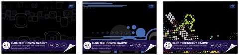 Blok techniczny A4 czarna 170g 10k Interdruk (ABLTA4C) Blok techniczny A4 czarna 170g 10k Interdruk (ABLTA4C)
