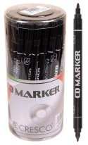 Marker do cd Cresco dwustronny czarny B/Mmm (212100)