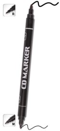 Marker do cd Cresco dwustronny czarny B/Mmm (212100)