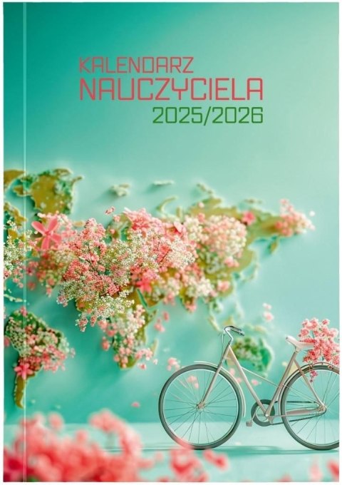 Kalendarz nauczyciela książkowy (terminarz) Wydawnictwo Wokół Nas PCV ROWER bezbarwny B6 (A5TN089B)