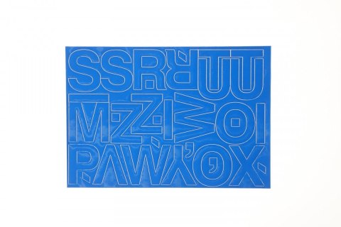 Litery samoprzylepne Farro niebieski