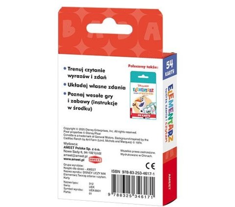 Książeczka edukacyjna Ameet Disney Uczy. Tworzę zdania i czytam. Karty (UEK 9301) Książeczka edukacyjna Ameet Disney Uczy. Tworzę zdania i czytam. Karty (UEK 9301)