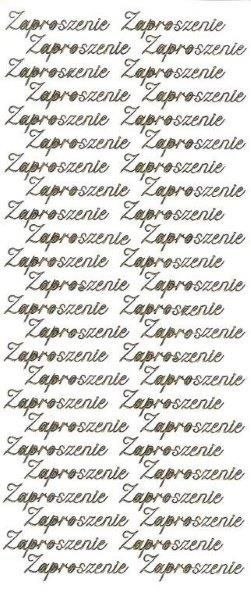 Naklejka (nalepka) Farro Zaproszenie złote (004)