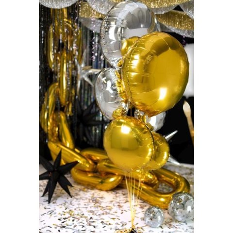 Balon foliowy Partydeco okrągły Pastylka złota 31cal (FB178-019) Balon foliowy Partydeco okrągły Pastylka złota 31cal (FB178-019)