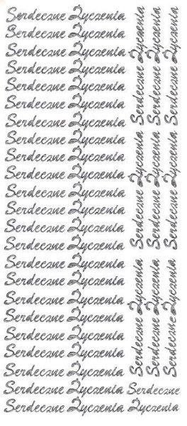 Naklejka (nalepka) Farro Serdeczne życzenia srebrne (002)
