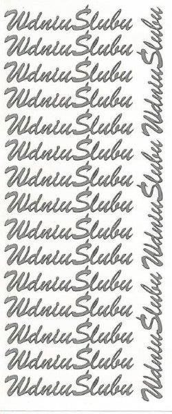 Naklejka (nalepka) Farro W dniu ślubu srebrne (100)