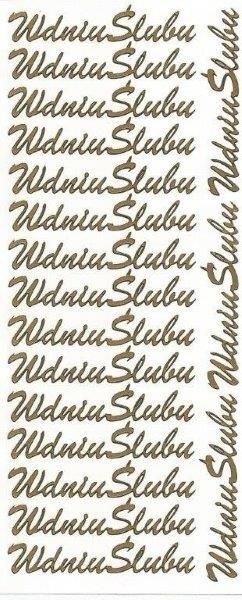 Naklejka (nalepka) Farro W dniu ślubu złote (100)