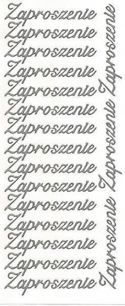 Naklejka (nalepka) Farro Zaproszenie srebrne (101)