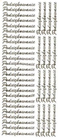 Naklejka (nalepka) Farro podziękowanie złote (084)