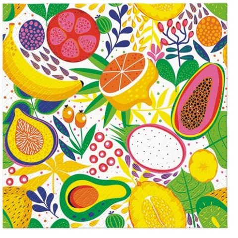 Serwetki Paw Lunch Tropical Delight różne celuloza [mm:] 330x330 (SDL139000)