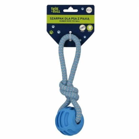Gadżet Trik Roll Zabawka dla psa Szarpak 20 cm z piłką niebieski (560875) Gadżet Trik Roll Zabawka dla psa Szarpak 20 cm z piłką niebieski (560875)