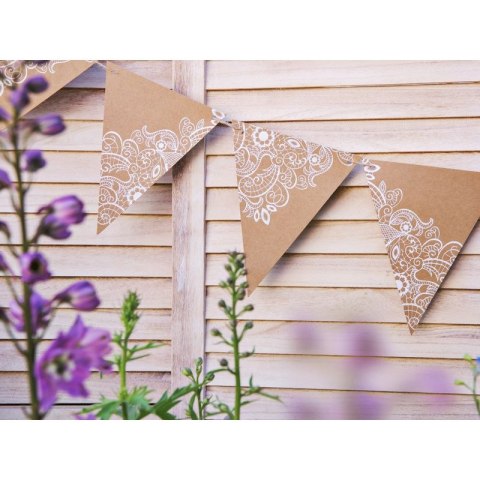 Girlanda Partydeco Flagietki, kraft, 2,1 m (FLG17) Girlanda Partydeco Flagietki, kraft, 2,1 m (FLG17)