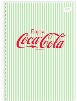 Kołozeszyt (kołonotatnik) COCA COLA SOFT TOUCH A6 80k. 70g krata Interdruk