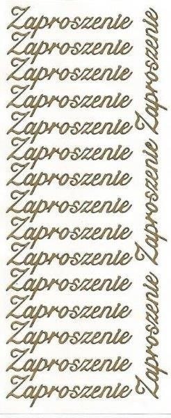 Naklejka (nalepka) Farro Zaproszenie złote (101)