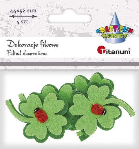Ozdoba filcowa Titanum Craft-Fun Series koniczynki (EA525) Ozdoba filcowa Titanum Craft-Fun Series koniczynki (EA525)
