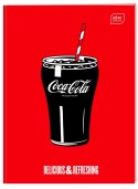 Zeszyt Interdruk COCA COLA MAT+UV A5 32k. 70g trzy linie