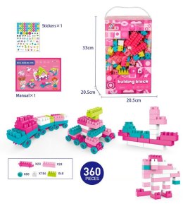 Klocki konstrukcyjne Lean różowe 360 el. (23508)