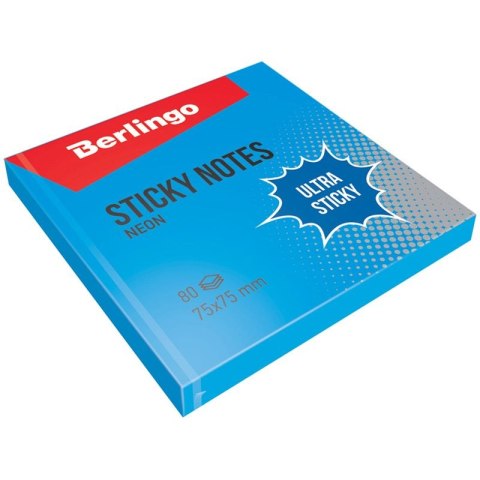 Notes samoprzylepny (karteczki) Berlingo niebieski 80k [mm:] 75x75 (270277)