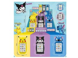 Telefon zabawkowy zwierzak 3 kolory światło i dźwięk 14cm Bigtoys (BTEL8466)