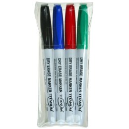 Komplet markerów suchościeralnych Titanum BY1002 4 kolory