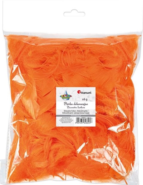 Piórka Craft-Fun Series pomarańczowy Titanum