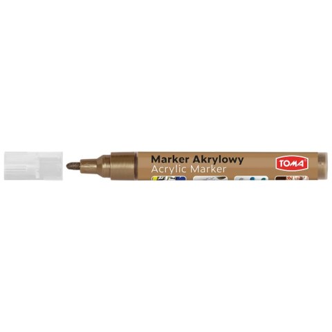 Marker specjalistyczny Toma akrylowy-brązowy brązowy 2,5mm okrągła końcówka (TO-402) Marker specjalistyczny Toma akrylowy-brązowy brązowy 2,5mm okrągła końcówka (TO-402)