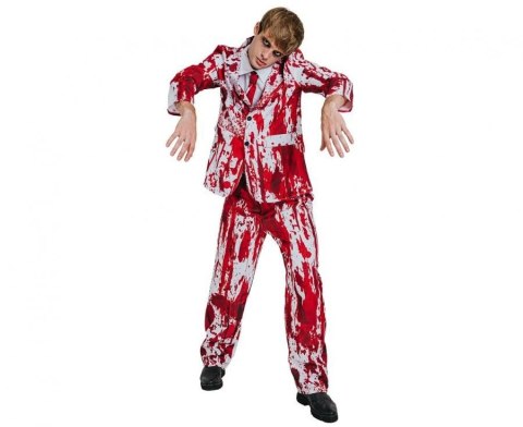 Kostium Zestaw dla dorosłych Krwawy Pan Młody (koszula, krawat, spodnie), rozm. 56 Godan (SL-KM56)