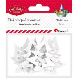 Ozdoba drewniana Craft-Fun Series Białe choinki Titanum (BJ25042701)
