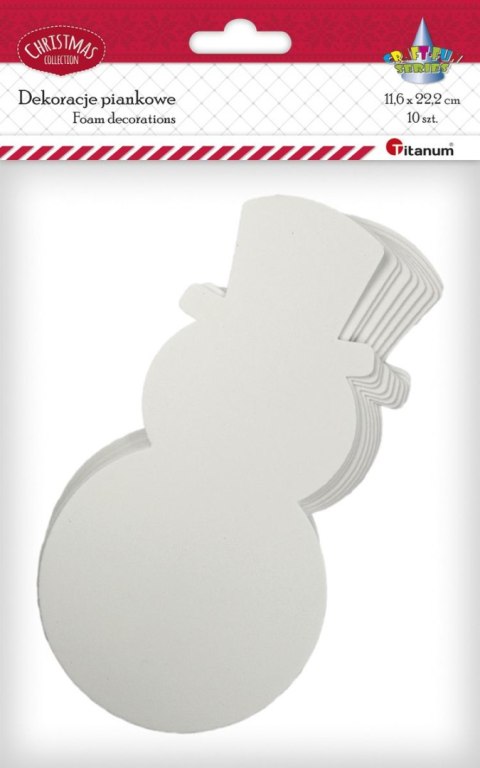Ozdoba piankowa Craft-Fun Series bałwanek 10 szt Titanum (16084A)