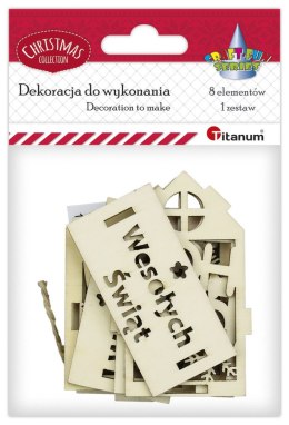 Ozdoba drewniana Craft-Fun Series do złożenia Przywieszka drewniana XMAS domek Titanum (DIY-XM(152))