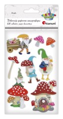 Naklejka (nalepka) Craft-Fun Series dekoracje samoprzylepne - krasnale, muchomorki Titanum (23XQ1207-15)