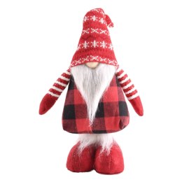 Ozdoba świąteczna czerwony gnom stojący 56x16x8 Home And Garden (5819)