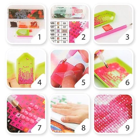 Zestaw kreatywny Diamentowa mozaika 30x40cm Wieża Eiffla 1 Flamingo Line (TGD72828)