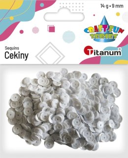 Cekiny Titanum Craft-Fun Series okrągłe 9mm białe 14g (360413)