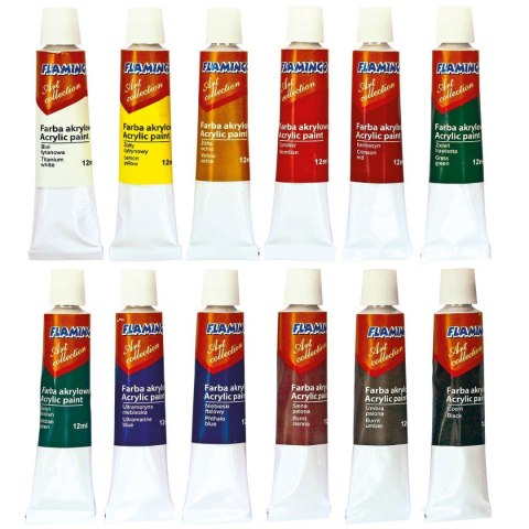 Farba akrylowa Flamingo Line kolor: mix 12ml Farba akrylowa Flamingo Line kolor: mix 12ml