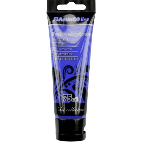 Farba akrylowa Flamingo Line kolor: ultramaryna 75ml (077) Farba akrylowa Flamingo Line kolor: ultramaryna 75ml (077)