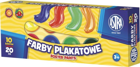 Farby plakatowe Astra kolor: mix 20ml 10 kolor. (301115004)