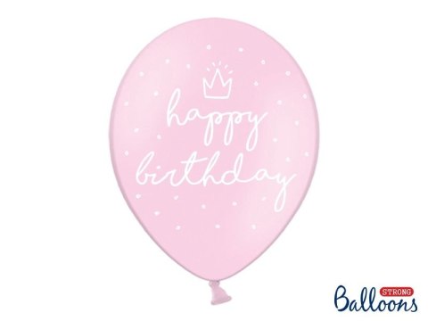 Balon gumowy Partydeco gumowy różowy z nadrukiem Happy Birthday 30 cm/6 sztuk różowa 300mm (SB14P-244-081J-6) Balon gumowy Partydeco gumowy różowy z nadrukiem Happy Birthday 30 cm/6 sztuk różowa 300mm (SB14P-244-081J-6)