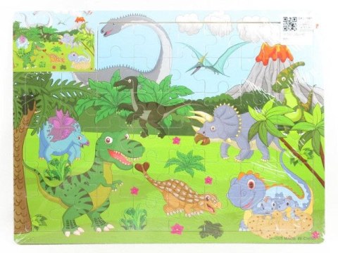 Układanka drewniana 44 el. dinozaury Bigtoys (BPUZ9697) Układanka drewniana 44 el. dinozaury Bigtoys (BPUZ9697)