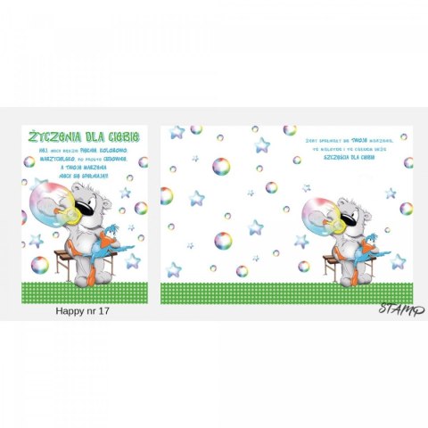 Kartka składana Ev-corp Happy Urodzinowy dziecięcy B6 (STKH-017) Kartka składana Ev-corp Happy Urodzinowy dziecięcy B6 (STKH-017)