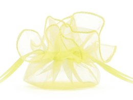 Organza Partydeco Woreczki z organzy, j. żółty, 26cm (1 op. / 20 szt.) (WRG6-084J)