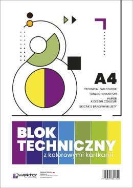 Blok techniczny Wektor kolor A4 mix 160g 10k