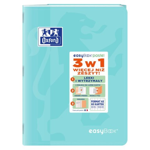 Zeszyt Oxford EASYBOOK PASTEL A5 60k. 90g krata (400161235) Zeszyt Oxford EASYBOOK PASTEL A5 60k. 90g krata (400161235)