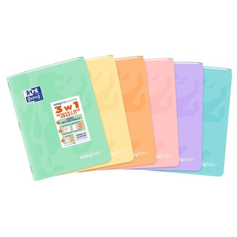 Zeszyt Oxford EASYBOOK PASTEL A5 60k. 90g krata (400161235) Zeszyt Oxford EASYBOOK PASTEL A5 60k. 90g krata (400161235)