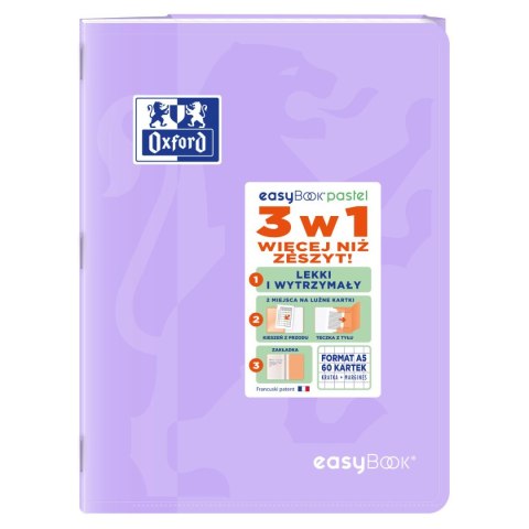 Zeszyt Oxford EASYBOOK PASTEL A5 60k. 90g krata (400161235) Zeszyt Oxford EASYBOOK PASTEL A5 60k. 90g krata (400161235)