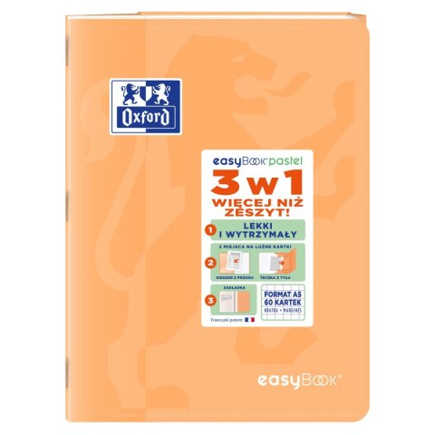 Zeszyt Oxford EASYBOOK PASTEL A5 60k. 90g krata (400161235) Zeszyt Oxford EASYBOOK PASTEL A5 60k. 90g krata (400161235)