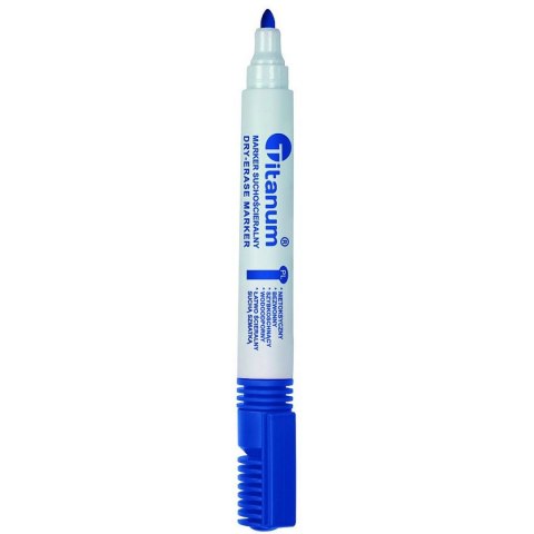Marker suchościeralny Titanum niebieski 3,0mm okrągła końcówka (BY1026-02) Marker suchościeralny Titanum niebieski 3,0mm okrągła końcówka (BY1026-02)
