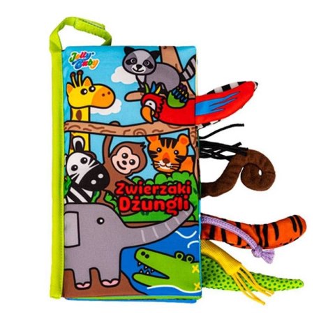 Książeczka edukacyjna miękkie zwierzaki dżungli ogonki Jolly Baby (JB80452(1))