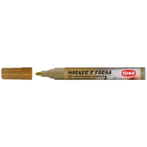 Marker specjalistyczny Toma złoty 2,5mm okrągła końcówka