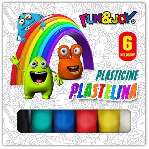 Plastelina Fun&Joy 6 kolorów Plastelina Fun&Joy 6 kolorów